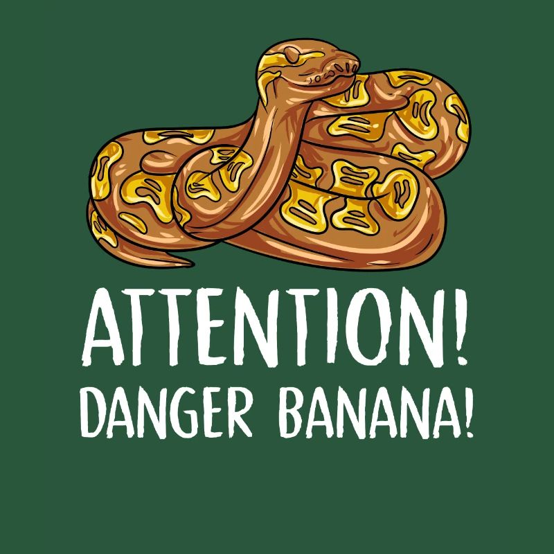 attention danger banana Design for a python lover