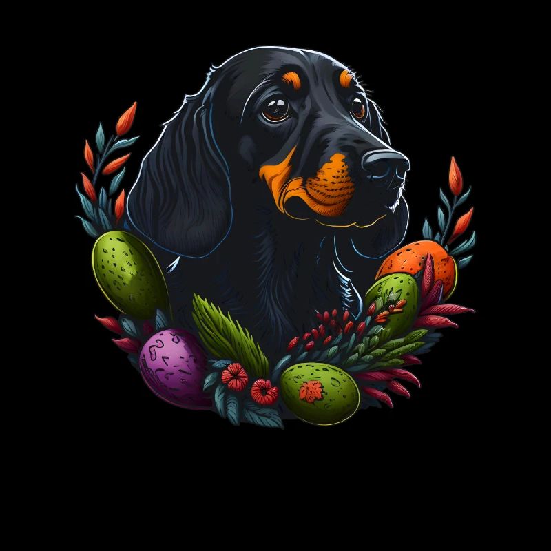 Cute Dachshund Dog Easter & Spring Dachshund