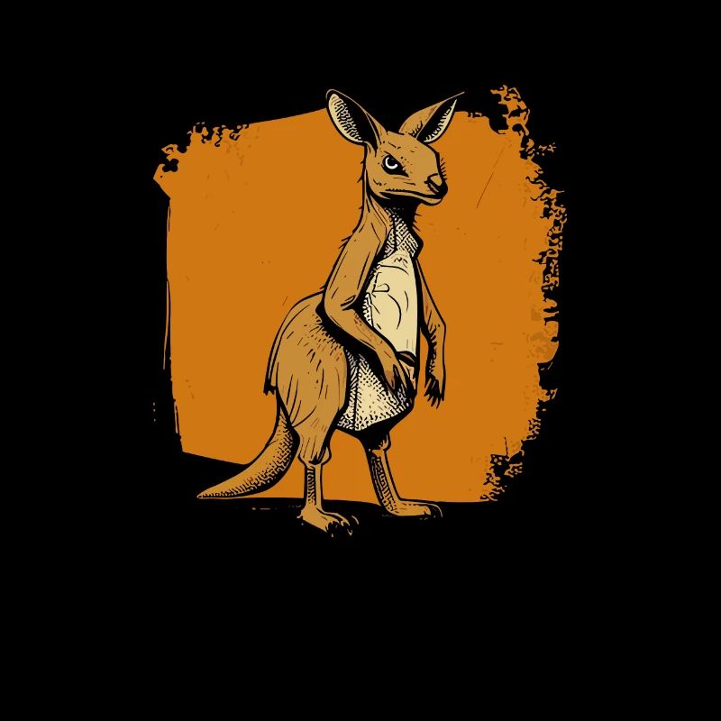 Kangaroo comic cartoon style