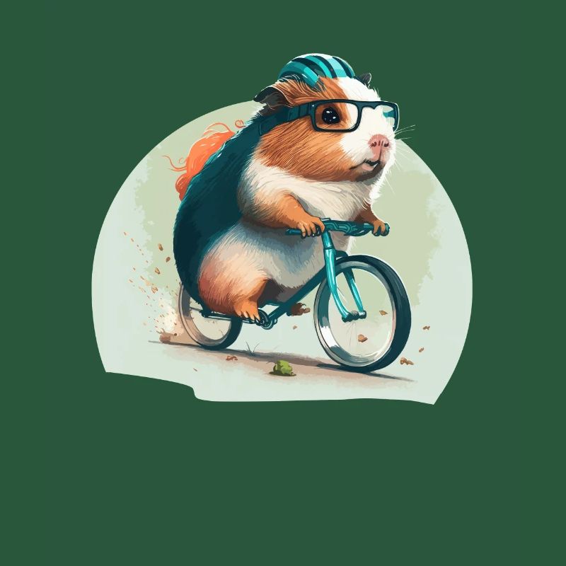 Cochon d’Inde à cheval Vélo de livres Cochon d’Inde