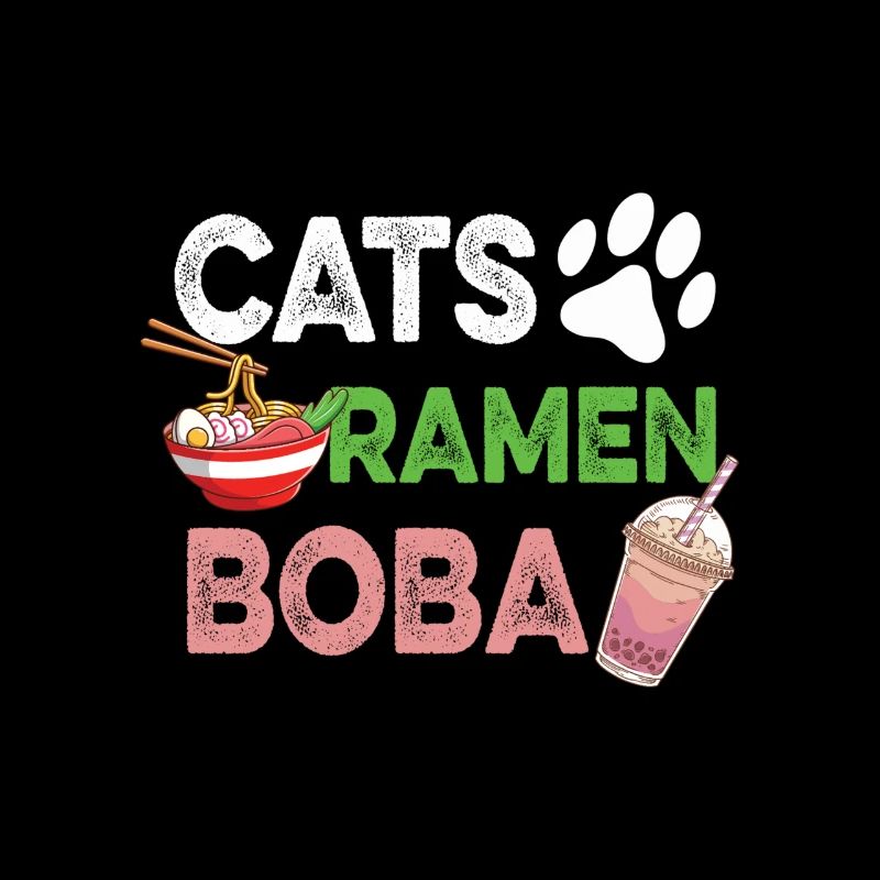Katzen Ramen Boba Tee Chai Trinker Tee-liebhaber