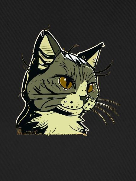 Cat in comic style