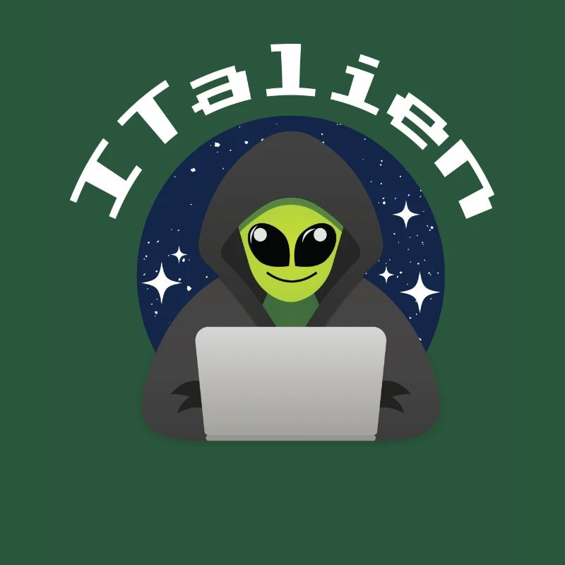 ITalien Alien Informatiker Hacker Coder
