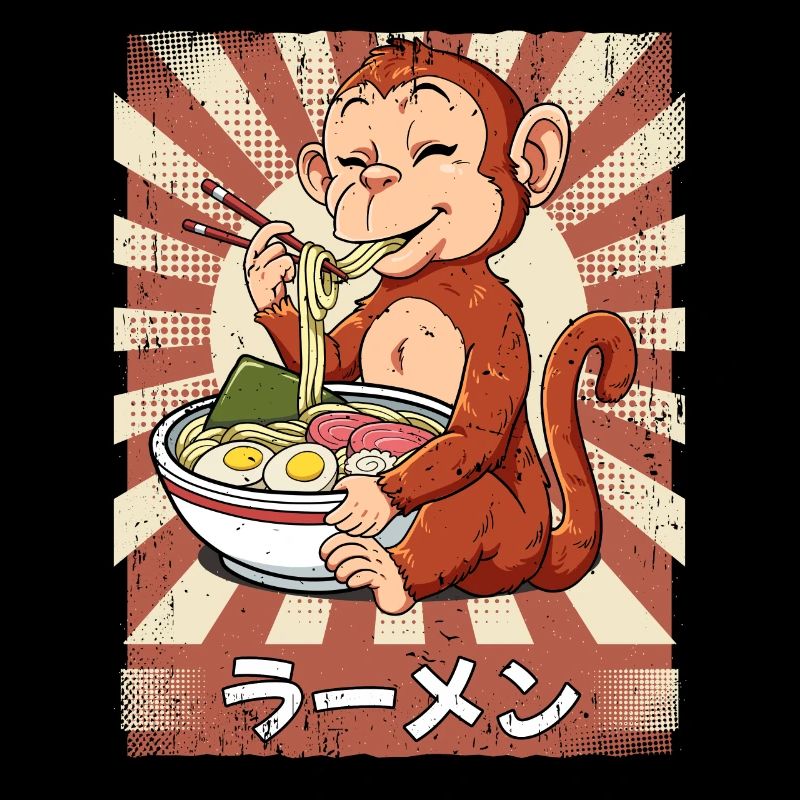 Ramen Affe Nudelsuppe Ramen