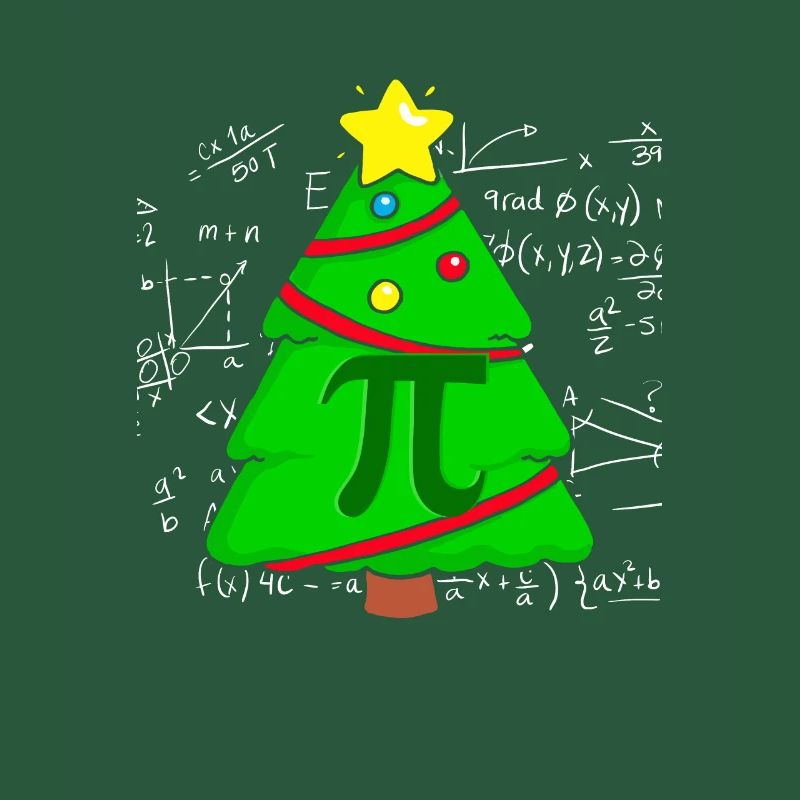 Pi Math Christmas Tree Mathematician Mathematics