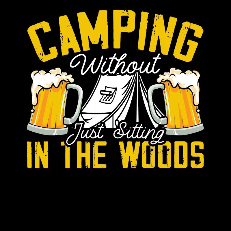 Camping Und Biertrinker Alkoholiker Camp Camper