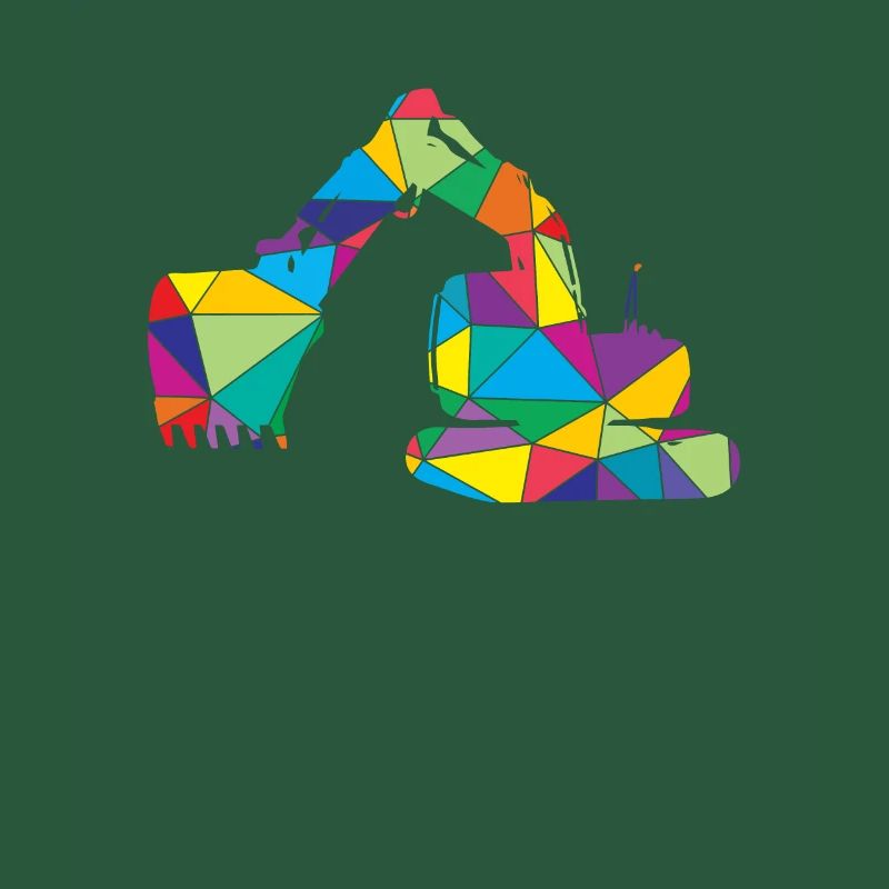 Low Poly Construction Poly Excavator