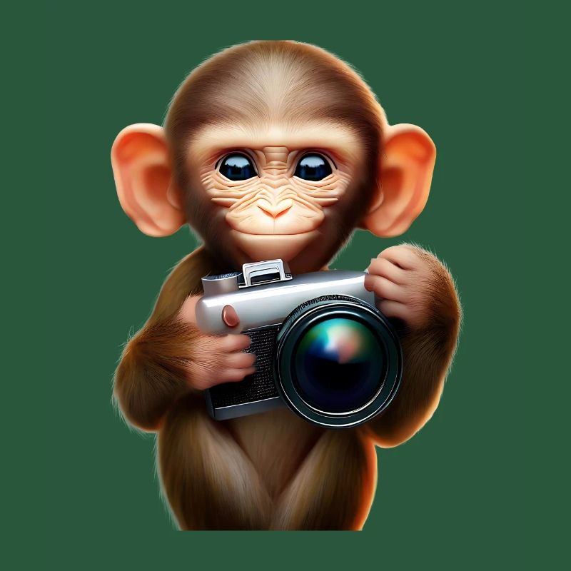 Little Monkey with Camera - Photographer Monkey