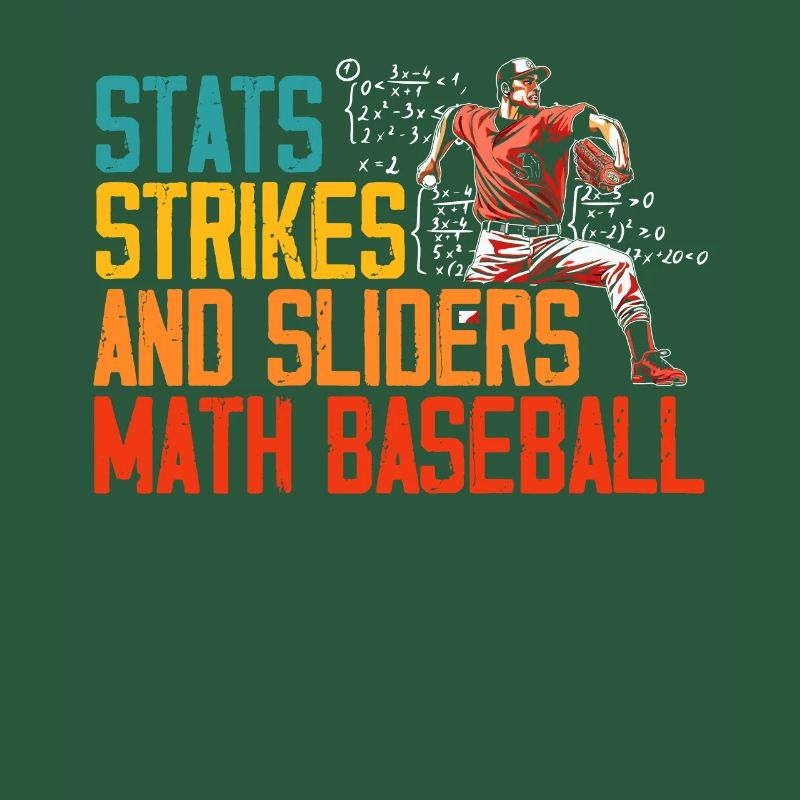 Baseball Math Lover Mathematician Baseball Player