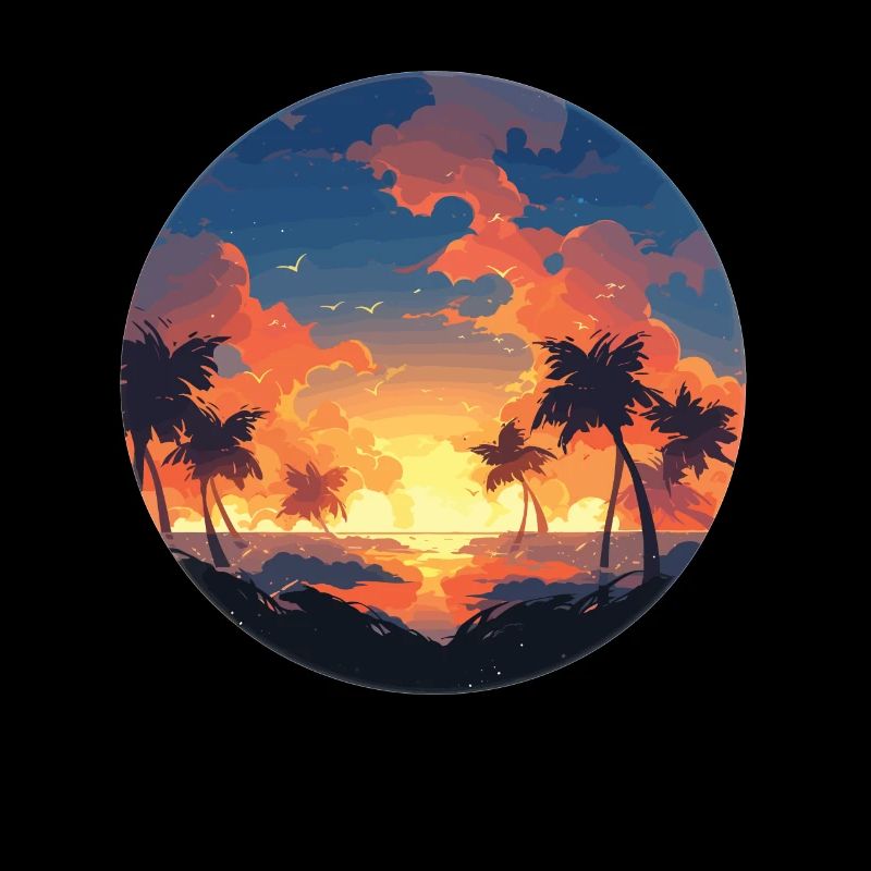 Palm trees sunset
