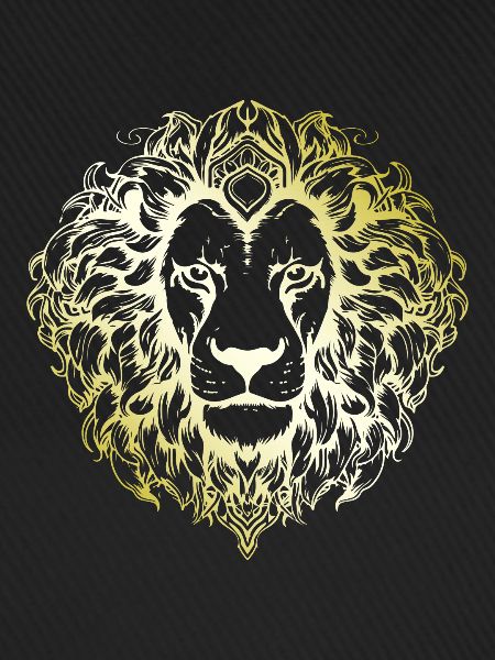 Lion Mandala gold