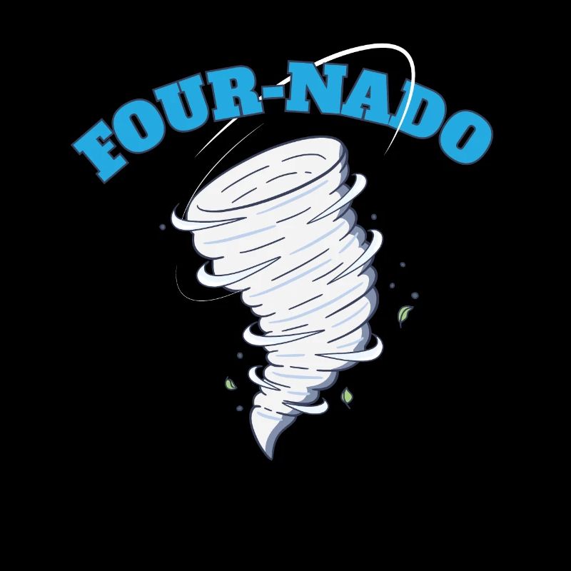 4 Year Old 4th Birthday Tornado Theme Fournado