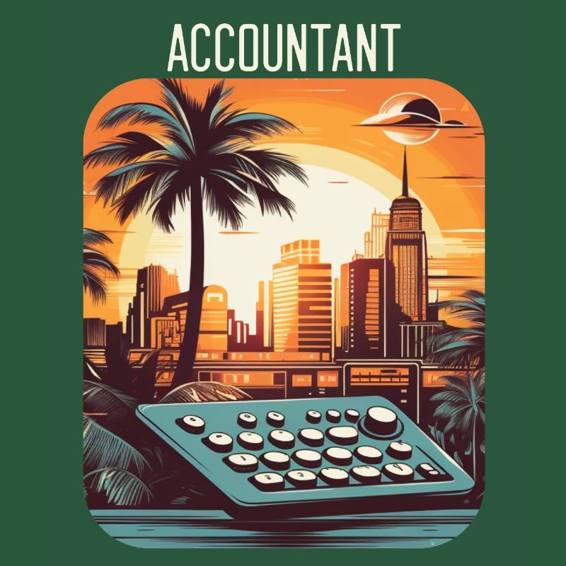 Comptable Vintage Sunset Comptabilité Graduation