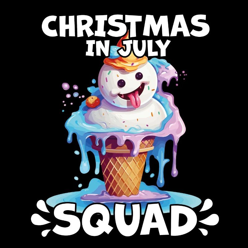 Weihnachten im Juli Schneemann-Eiscreme
