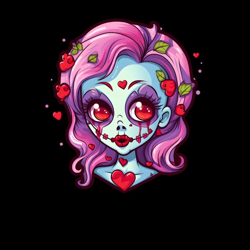Zombie Kawaii Mädchen Halloween