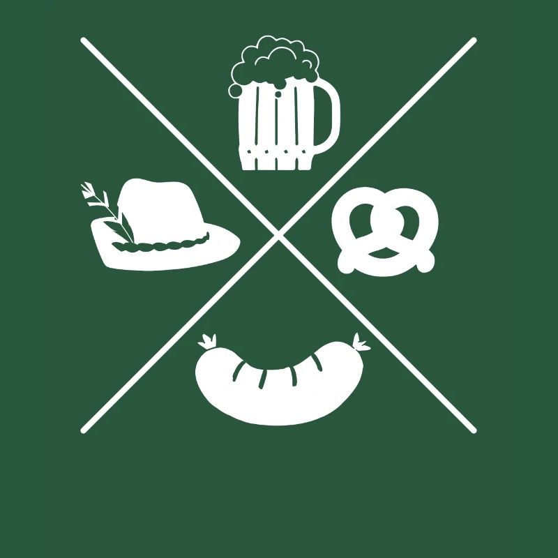 Bayerisches Essen Brezeln Bier Wurst