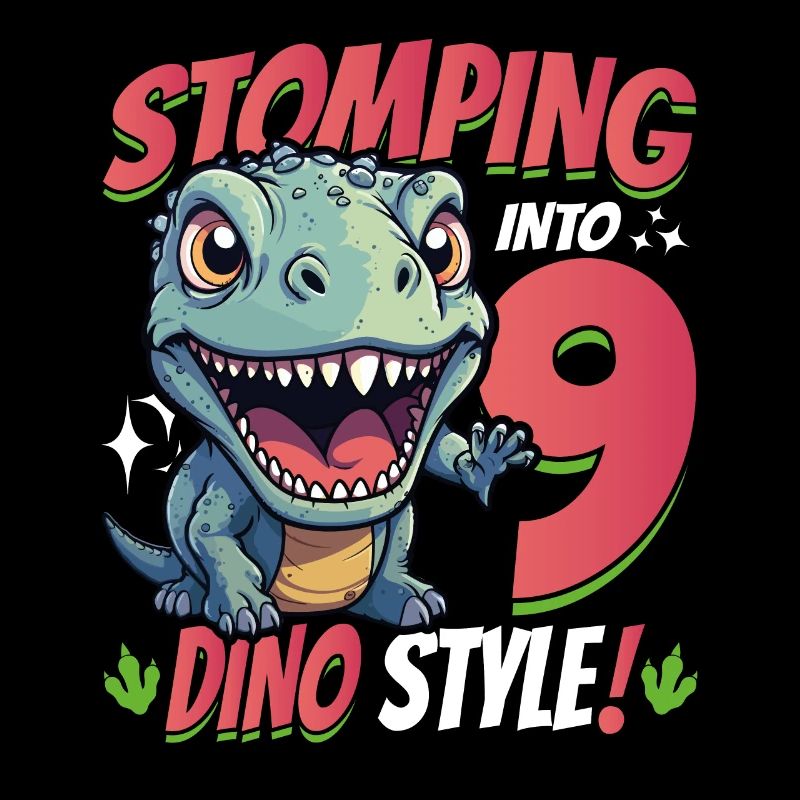 T-Rex Turning 9: Stomping dans 9th Dino Style Bday