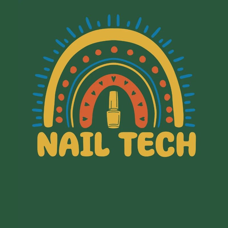 Nail Technician Boho Rainbow