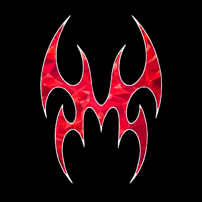 Alien Spider fait de polygones rouges