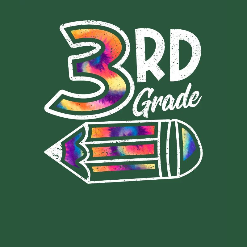 Hello 3rd Grade Third Teacher Student Tie Dye
