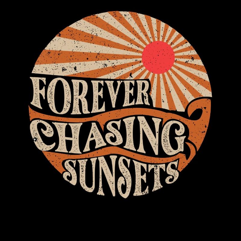 Forever Chasing Sunsets Retro Summer Vacation