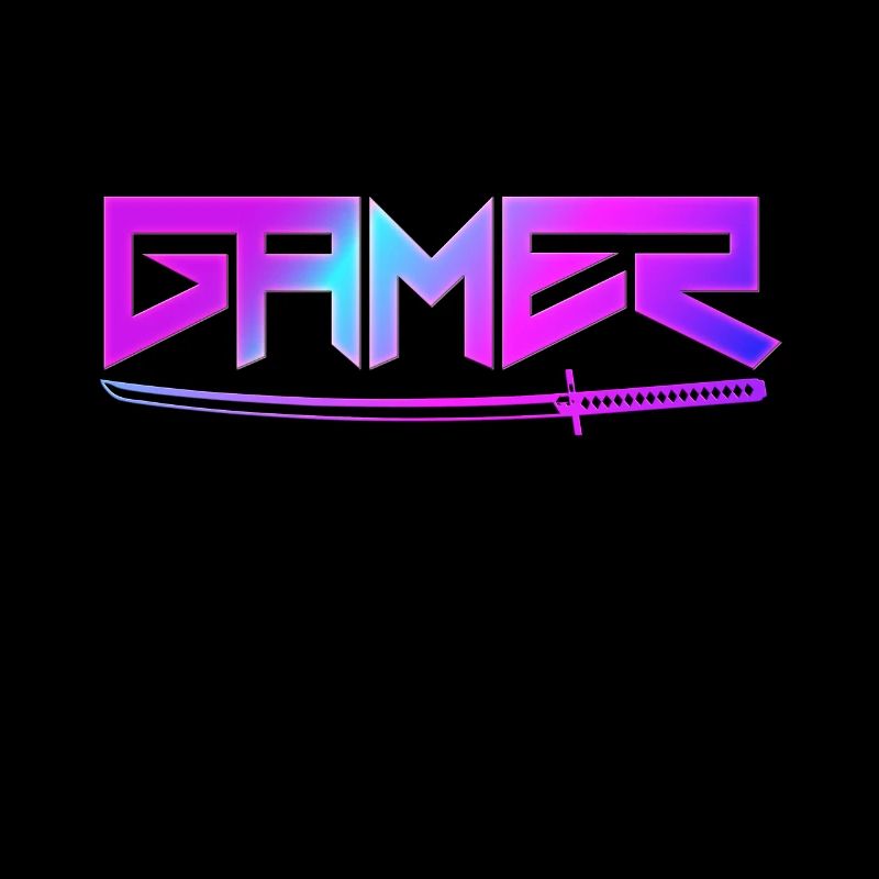 Gamer mit Schwert