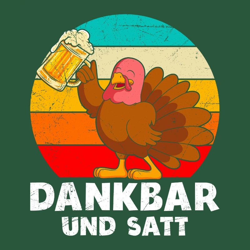 Dankbar und Satt Biertrinker Truthahn
