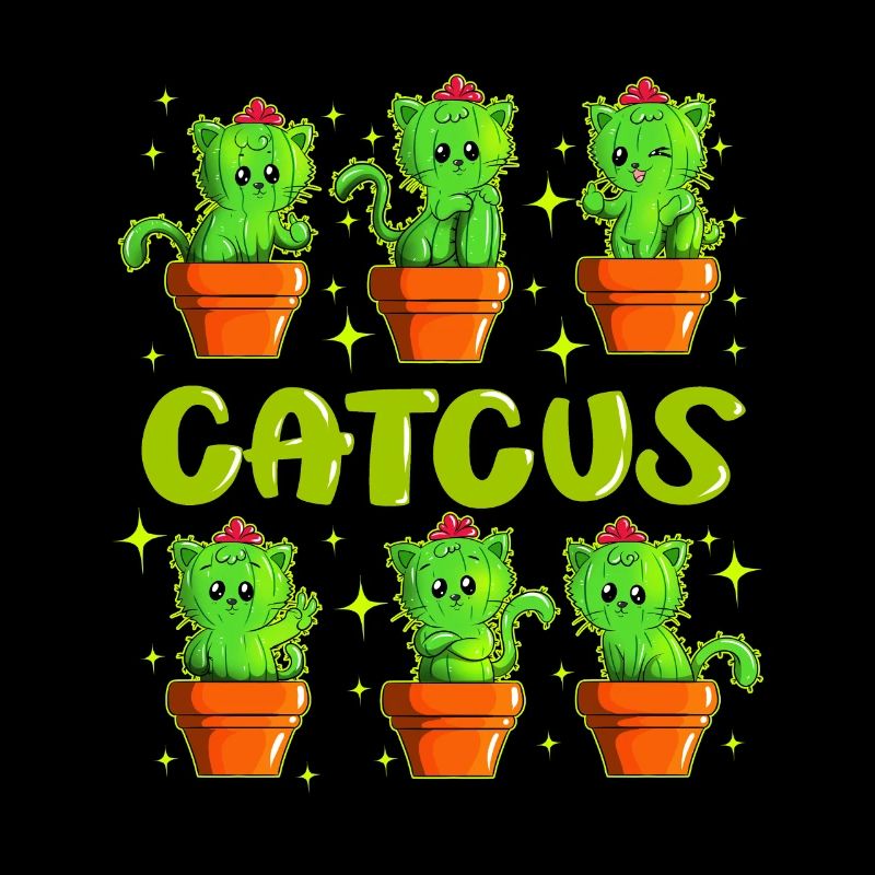 Plantes de cactus Propriétaire de chat jeu de mots Catcus
