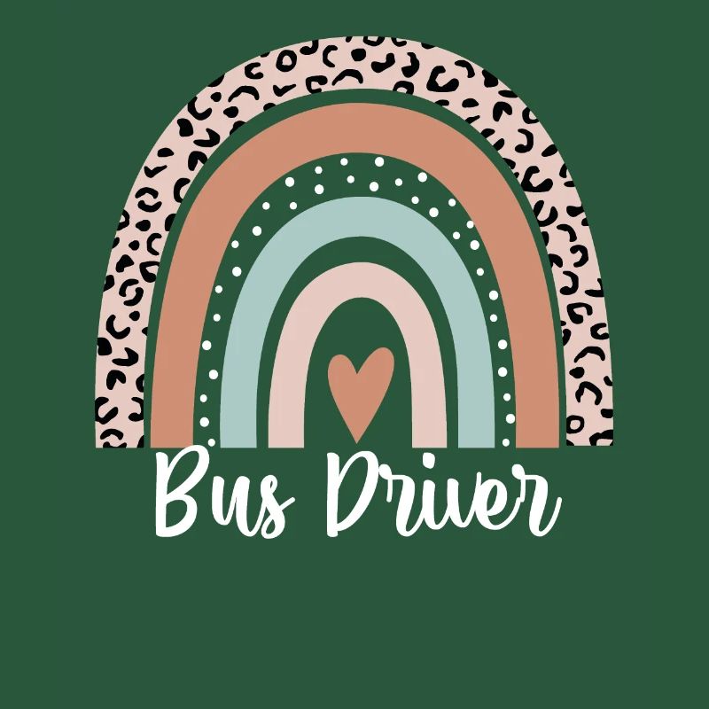 Bus Driver Rainbow Leopard Funny Bus Driver