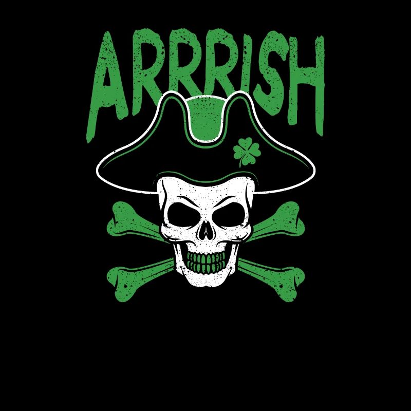 Arrish Irish Pirate Skull Leprechaun