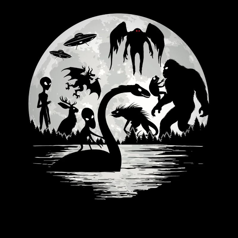 Bigfoot Mothman Jersey Devil Alien Cryptids