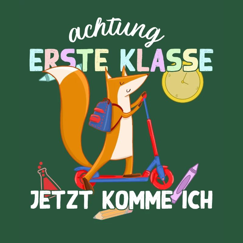 Fuchs Schulkind Einschulung Erste Klasse Design
