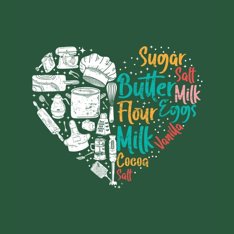 Baking Lovers Heart Baking Passion Baking Fans