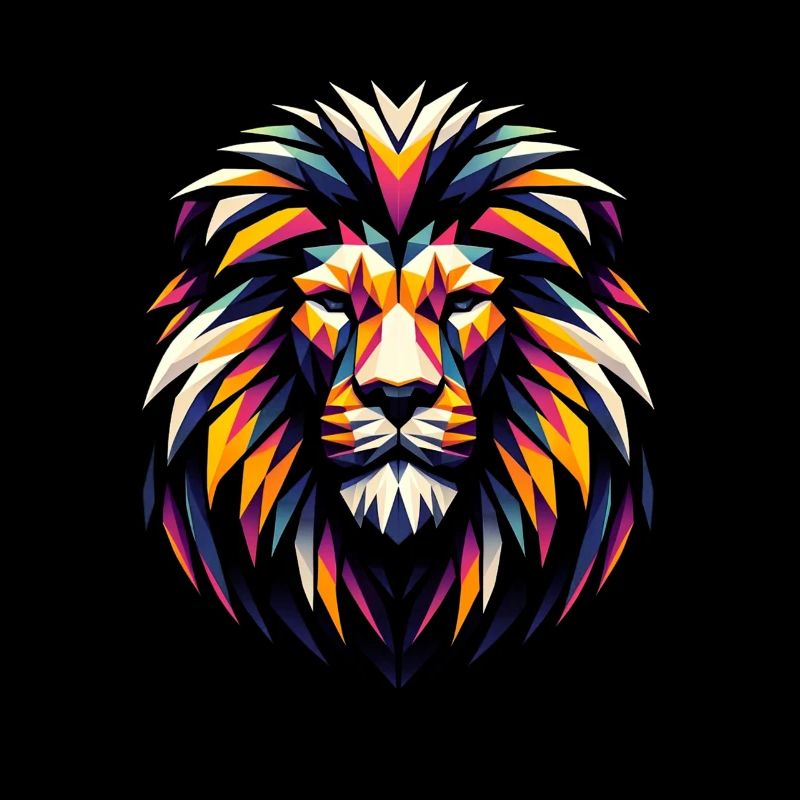 Lion polygonal
