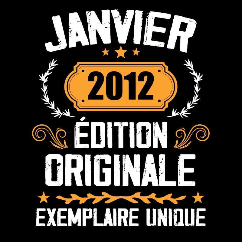 Anniversaire Cadeau Millésime Janvier 2012 - 2012