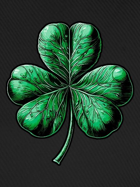 Green three-leaf clover