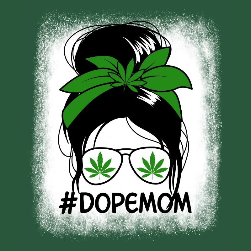 Dop Mama Messy Bun Marihuana Raucher Mutter