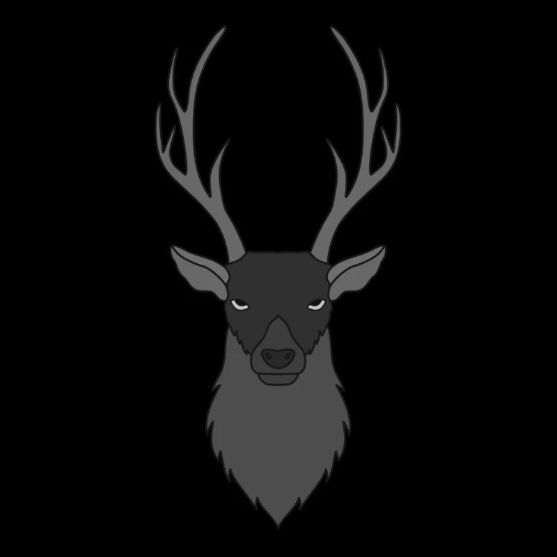 Rothirsch Geweih mit Hirschgeweih