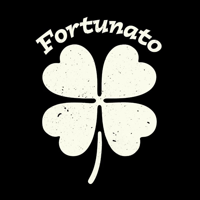 Fortunato emblème vieilli à quatre feuilles