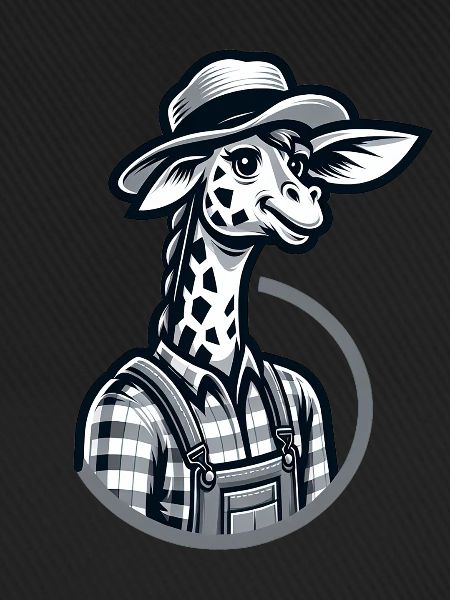 Cute Giraffe Farmer