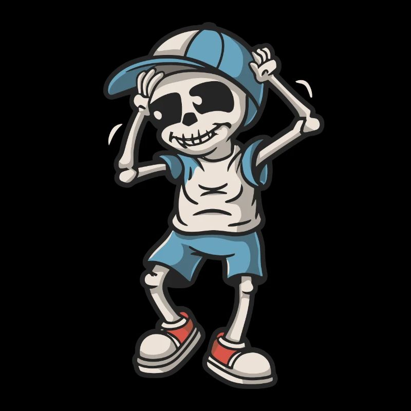 Funny Skeleton Skull Dancing Halloween