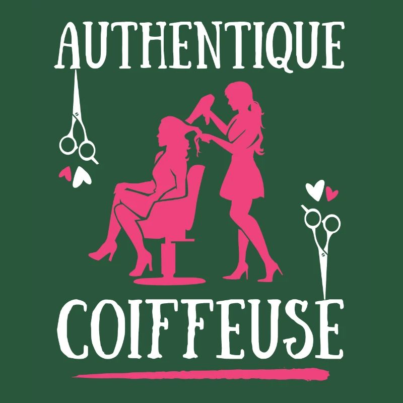 Authentique Coiffeuse coiffure salon coupe cheveux