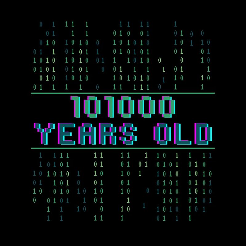 40e anniversaire 40 ans Code binaire Informatique
