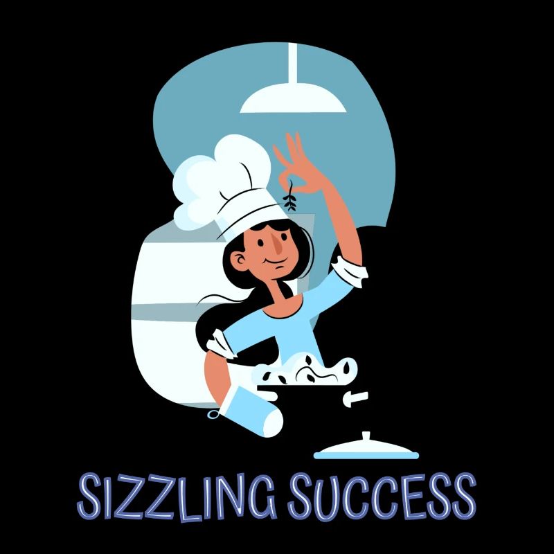 Chef Cook Kitchen Culinary Retro Bake Restaurant