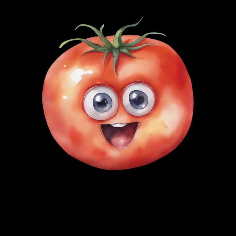 Cute Tomato Smiling Design