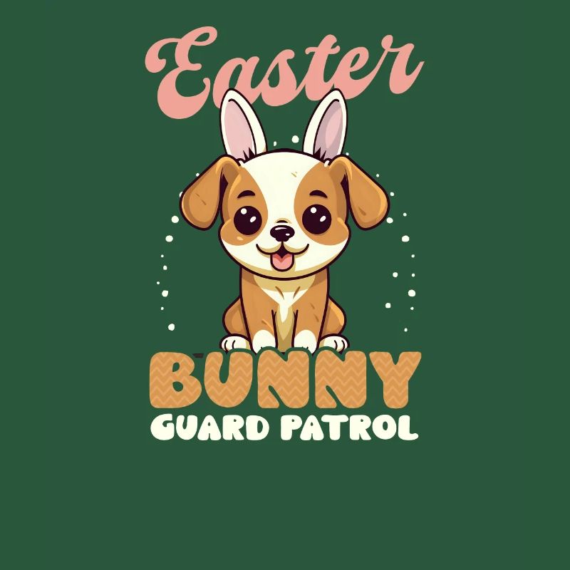 Dog Easter Easter Bunny Guard Patrol