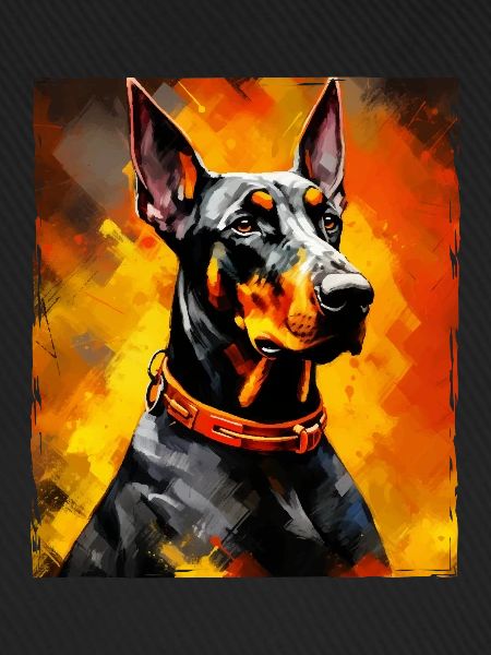 Doberman Dog Portrait