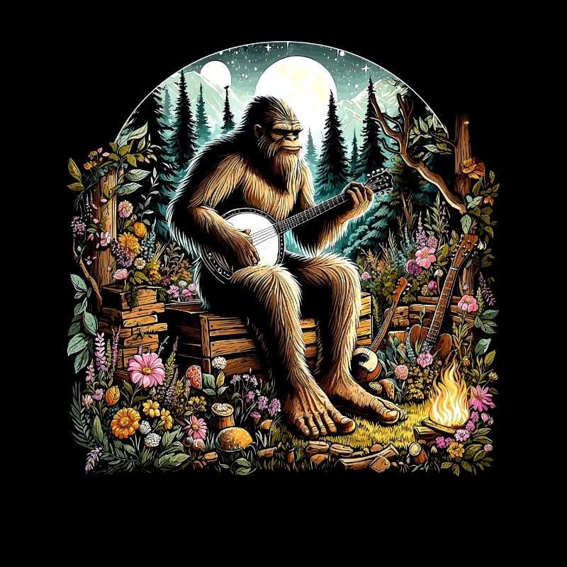 Bigfoot with guitar