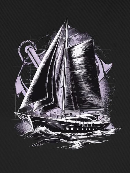 Segelboot mit Anker Geschenk