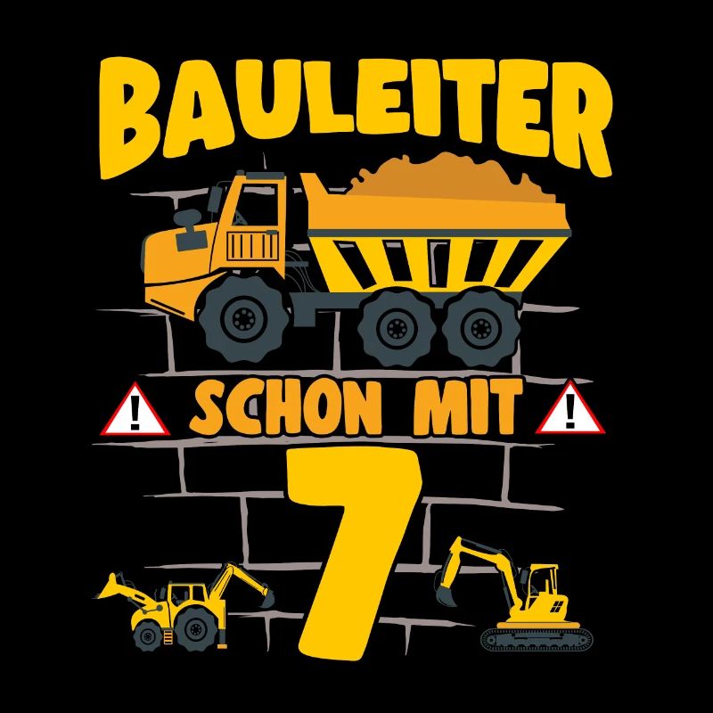 7. Geburtstag Bauleiter Mit 7 Bagger Kipplaster
